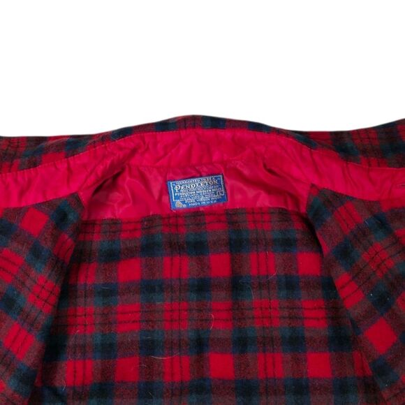 VINTAGE PENDLETON PLAID BUTTON UP FLANNEL SHIRT - Picture 6 of 7